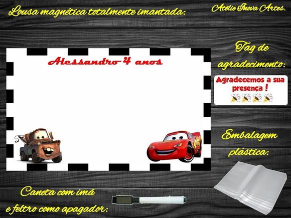 Lousa Magnética Carros com Embalagem
