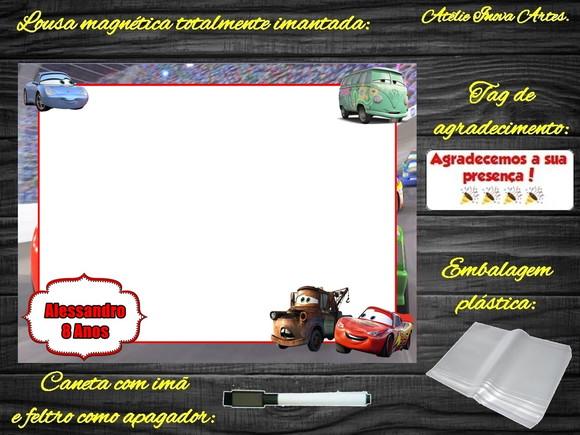 Lousa Magnética Carros com Embalagem