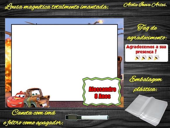 Lousa Magnética Carros com Embalagem