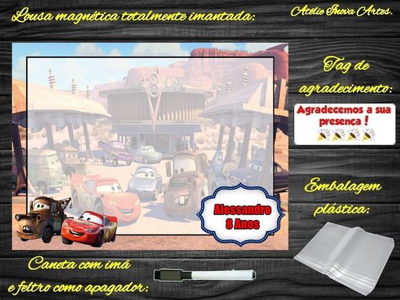 Lousa Magnética Carros com Embalagem