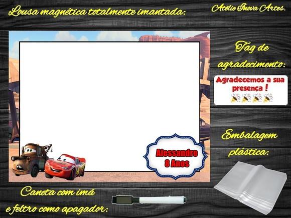 Lousa Magnética Carros com Embalagem