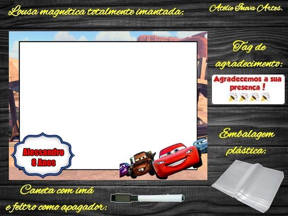 Lousa Magnética Carros com Embalagem