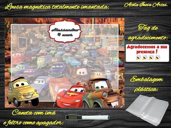 Lousa Magnética Carros com Embalagem