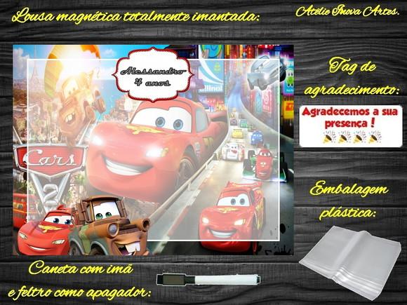 Lousa Magnética Carros com Embalagem