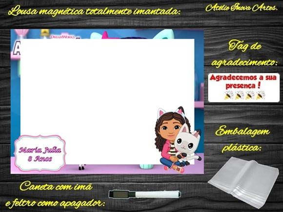 Lousa Magnética Casa Mágica da Gabby com Embalagem
