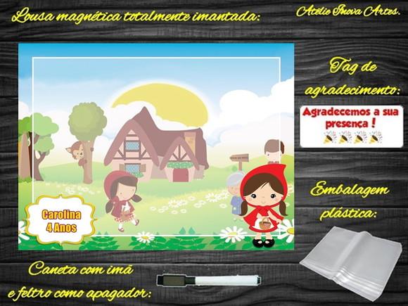 Lousa Magnética Chapeuzinho Vermelho com Embalagem