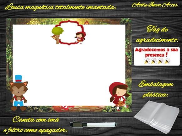 Lousa Magnética Chapeuzinho Vermelho com Embalagem