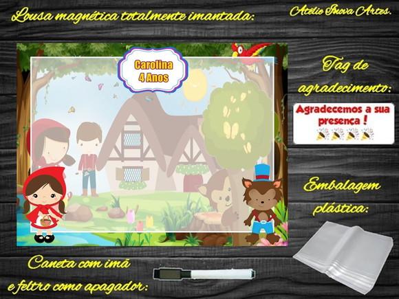 Lousa Magnética Chapeuzinho Vermelho com Embalagem
