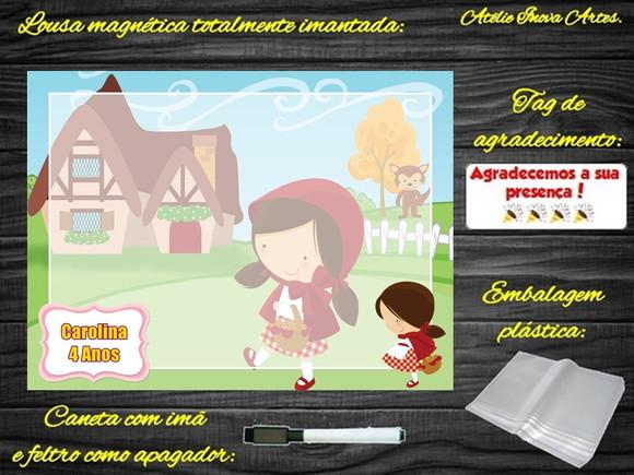 Lousa Magnética Chapeuzinho Vermelho com Embalagem