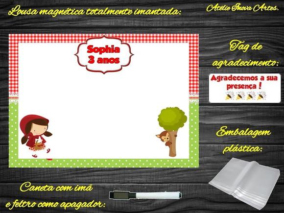 Lousa Magnética Chapeuzinho Vermelho com Embalagem