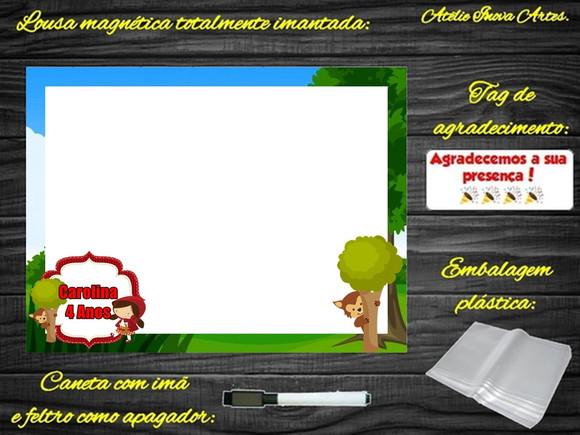 Lousa Magnética Chapeuzinho Vermelho com Embalagem