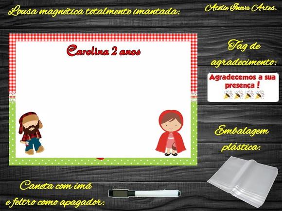 Lousa Magnética Chapeuzinho Vermelho com Embalagem