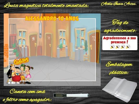 Lousa Magnética Chaves com Embalagem