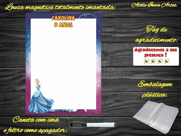 Lousa Magnética Cinderela com Embalagem