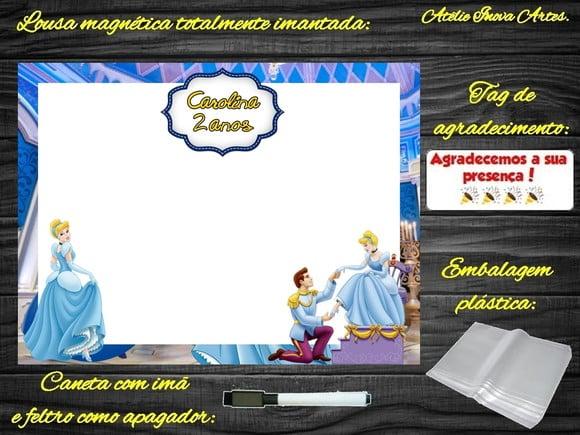 Lousa Magnética Cinderela com Embalagem