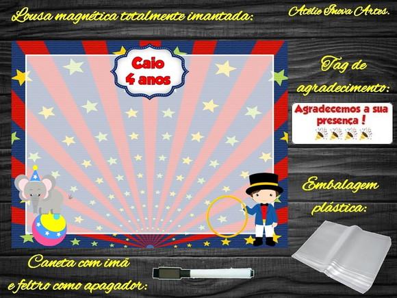 Lousa Magnética Circo com Embalagem