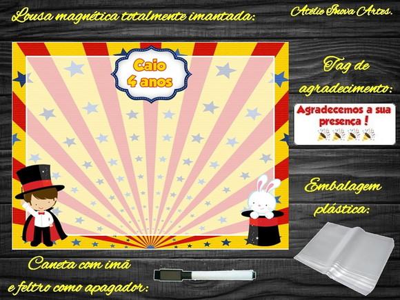 Lousa Magnética Circo com Embalagem