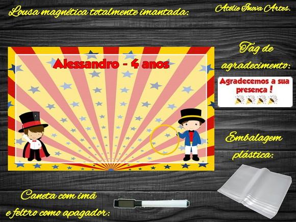 Lousa Magnética Circo com Embalagem