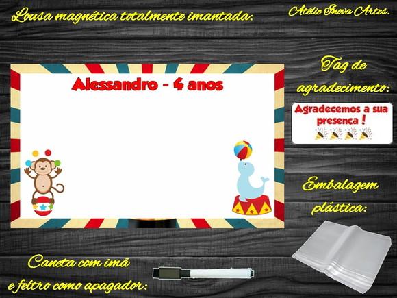 Lousa Magnética Circo com Embalagem