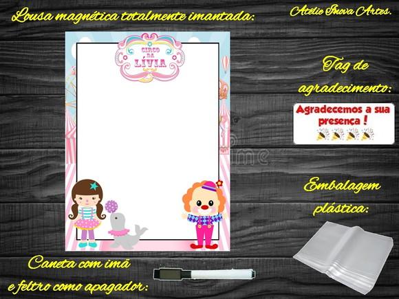 Lousa Magnética Circo com Embalagem