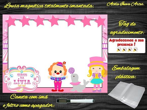 Lousa Magnética Circo com Embalagem