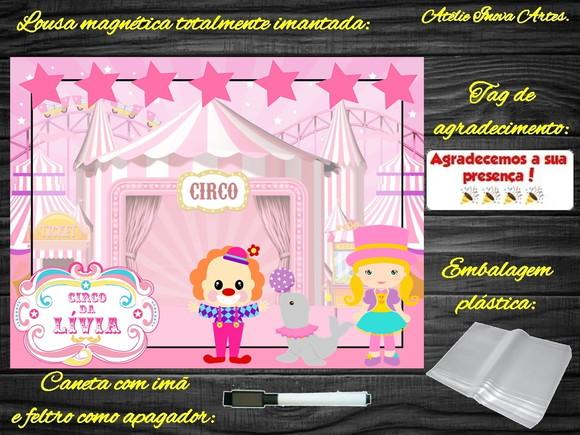 Lousa Magnética Circo com Embalagem