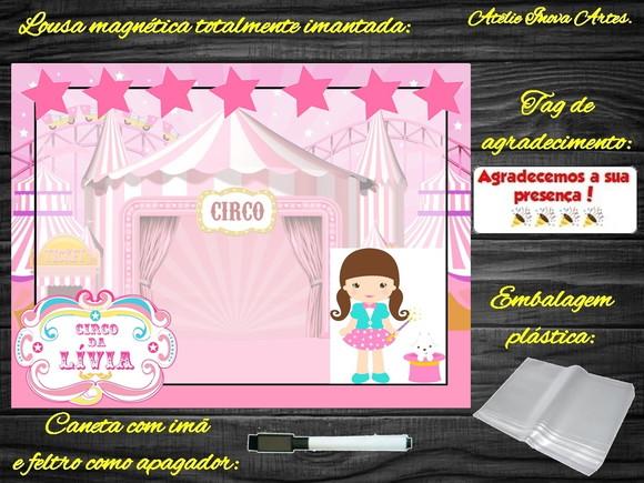 Lousa Magnética Circo com Embalagem