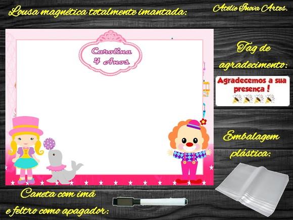 Lousa Magnética Circo com Embalagem