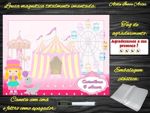 Lousa Magnética Circo com Embalagem