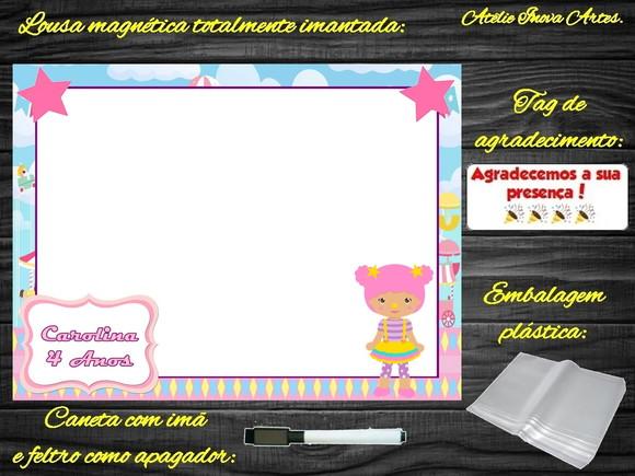 Lousa Magnética Circo com Embalagem