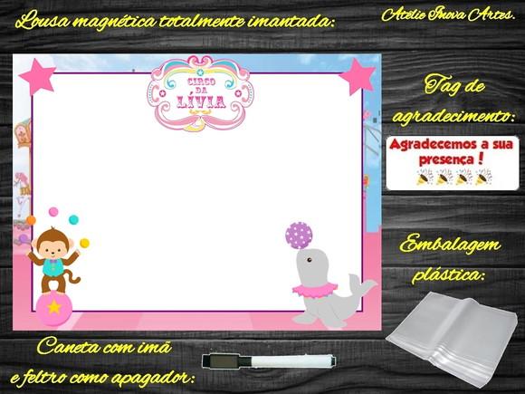 Lousa Magnética Circo com Embalagem