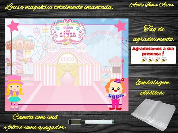Lousa Magnética Circo com Embalagem