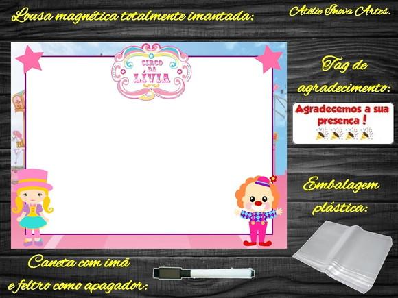 Lousa Magnética Circo com Embalagem