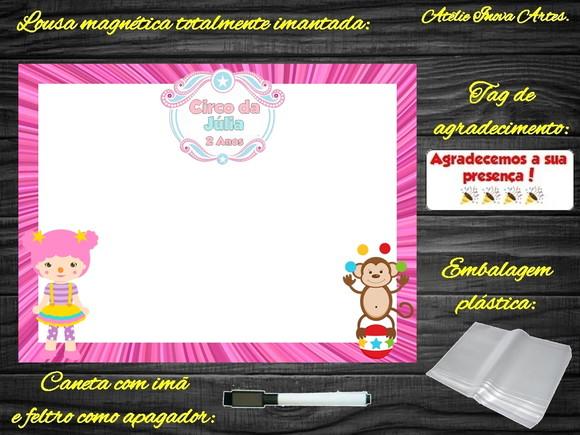 Lousa Magnética Circo com Embalagem
