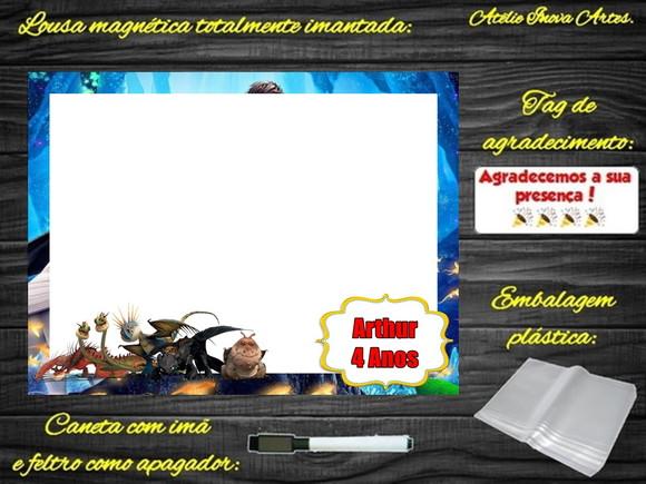 Lousa Magnética Como Treinar o Seu Dragão com Embalagem