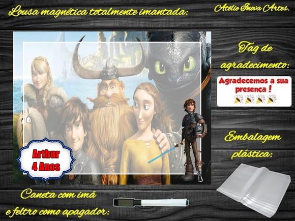Lousa Magnética Como Treinar o Seu Dragão com Embalagem