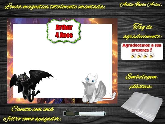 Lousa Magnética Como Treinar o Seu Dragão com Embalagem