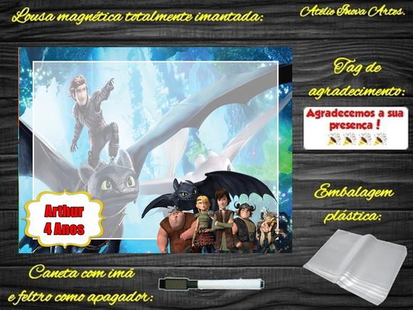 Lousa Magnética Como Treinar o Seu Dragão com Embalagem
