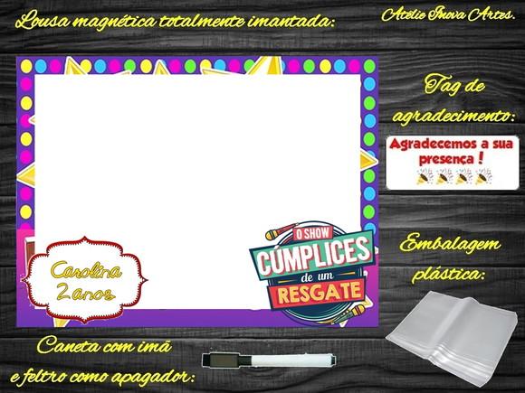 Lousa Magnética Cúmplices de Um Resgate com Embalagem