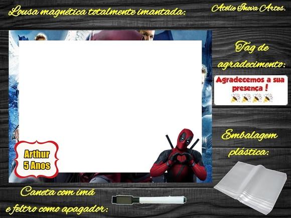 Lousa Magnética Deadpool com Embalagem