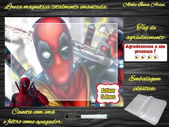 Lousa Magnética Deadpool com Embalagem