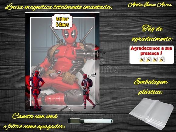 Lousa Magnética Deadpool com Embalagem