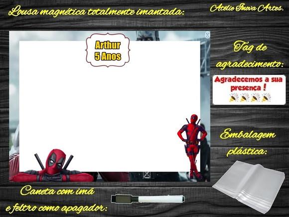 Lousa Magnética Deadpool com Embalagem