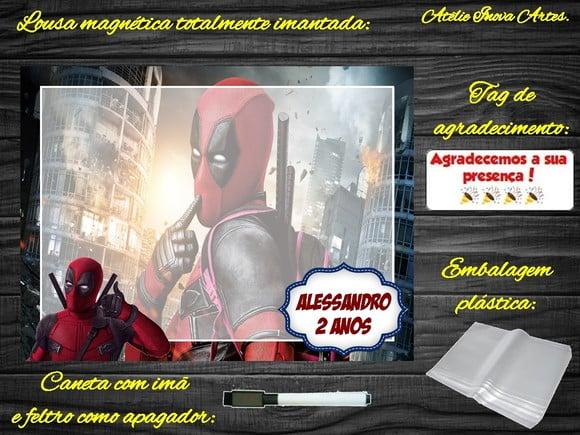 Lousa Magnética Deadpool com Embalagem