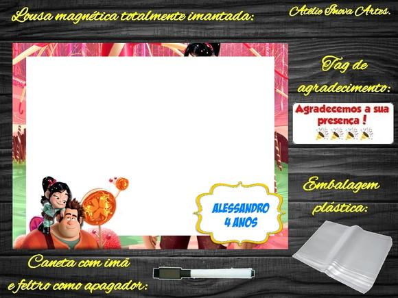 Lousa Magnética Detona Ralph com Embalagem