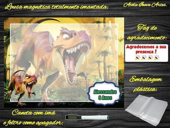Lousa Magnética Dinossauro com Embalagem