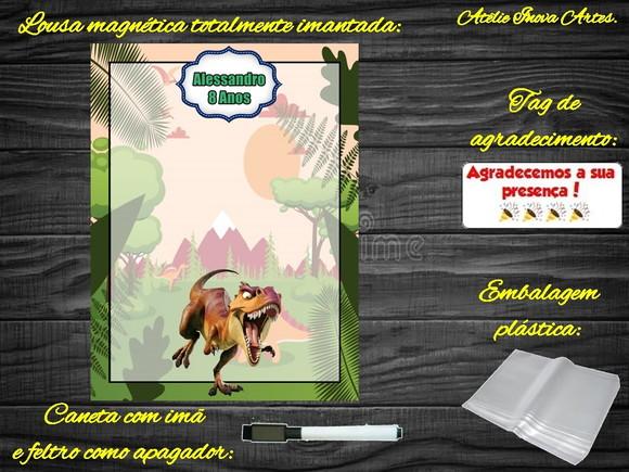Lousa Magnética Dinossauro com Embalagem