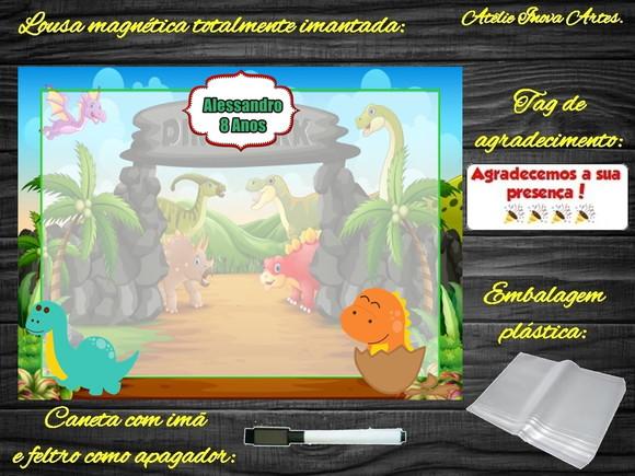 Lousa Magnética Dinossauro com Embalagem