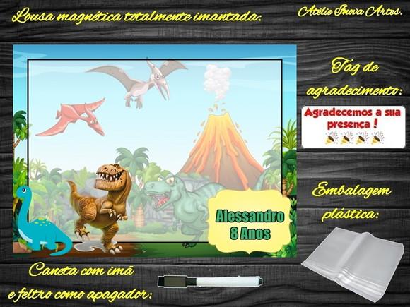 Lousa Magnética Dinossauro com Embalagem