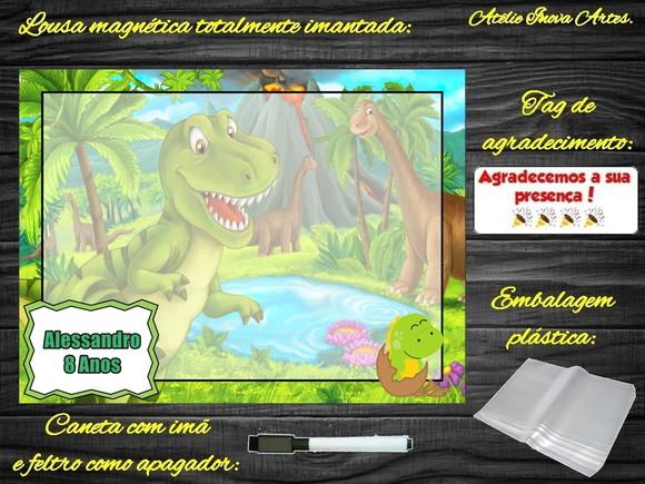Lousa Magnética Dinossauro com Embalagem